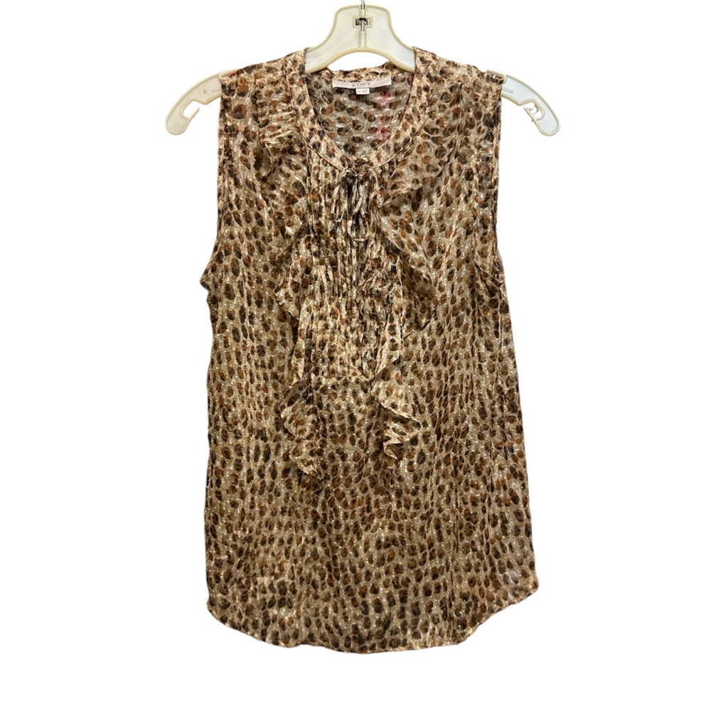 LOFT Leopard Print Sleeveless Top